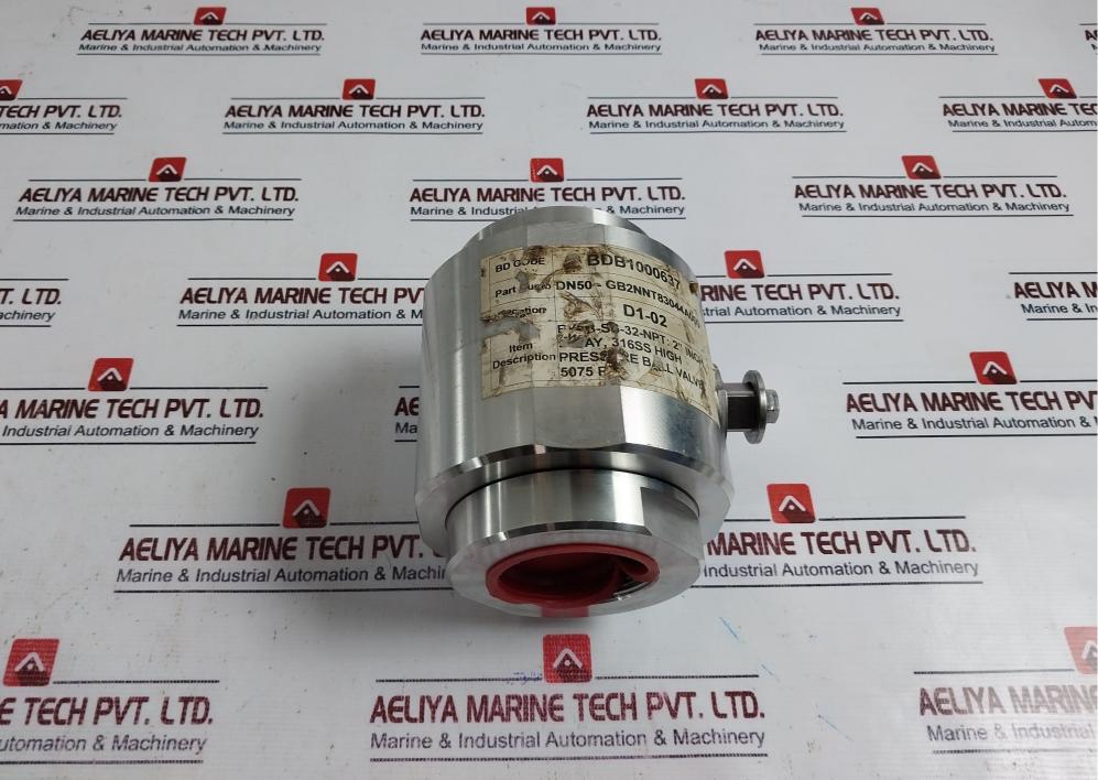 Gemels Bv2B-ss-32-npt 2-way Pressure Ball Valve Dn50-gb2Nnt83044A000 2" 