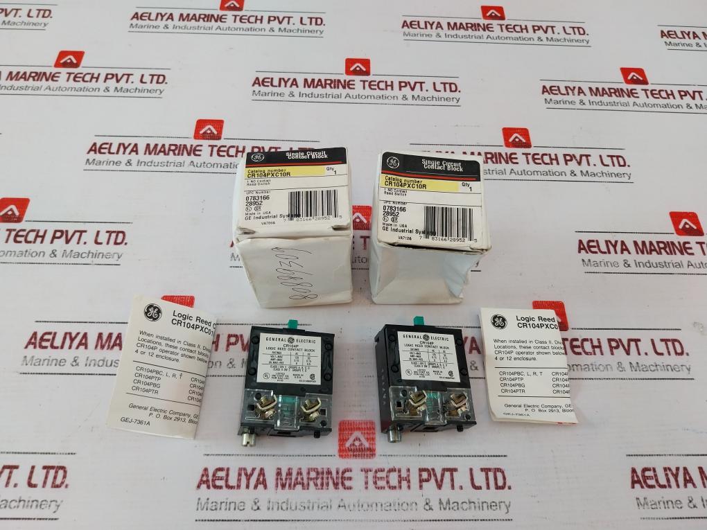 General Electric Cr104Pxc10R Logic Reed Contact Block 120Vac/30Vdc