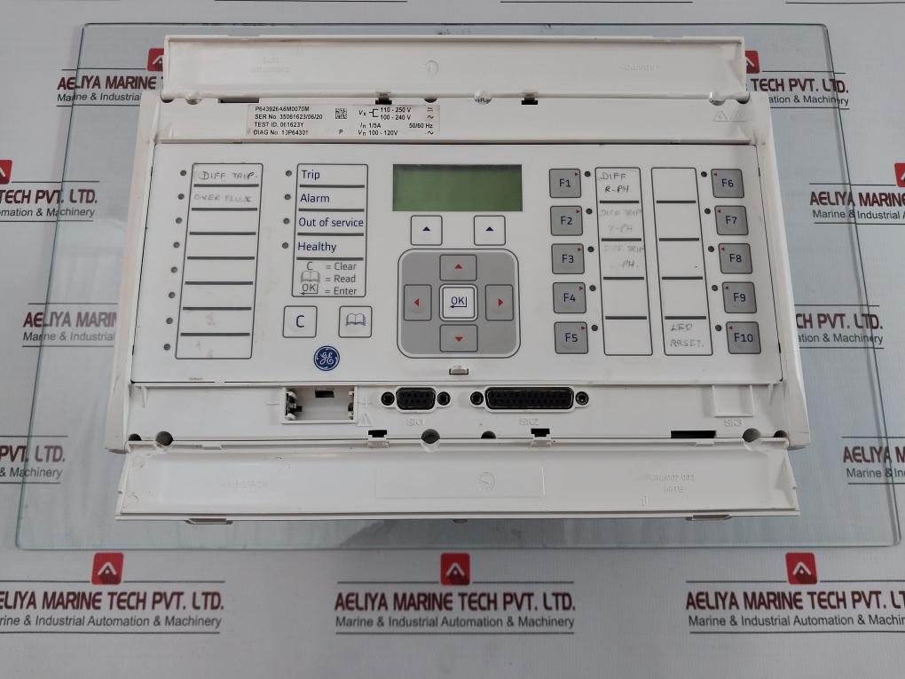 General Electric Input Transformer Protection Relay 1/5a 50/60hz P643926a6m0070m