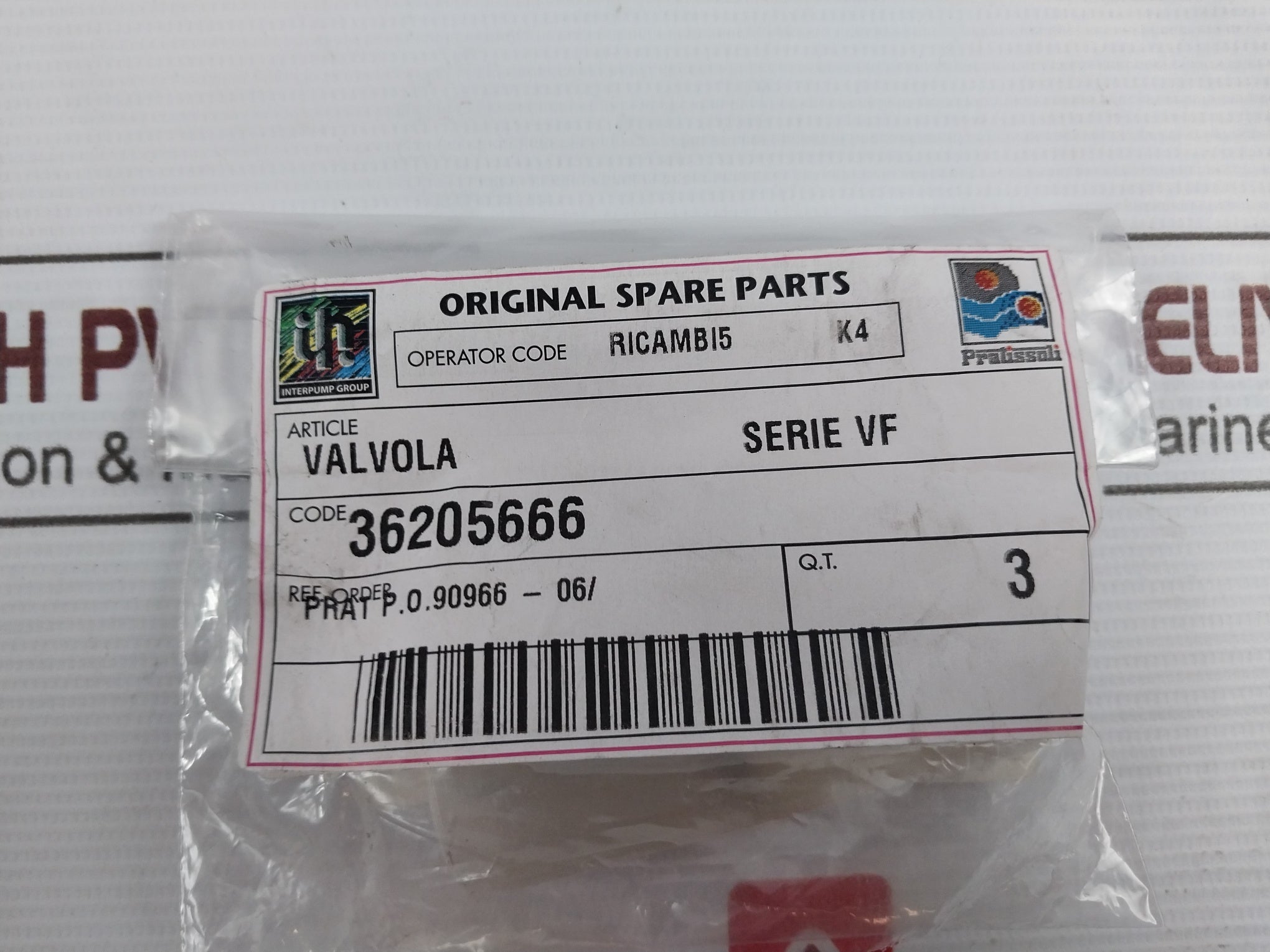 General Pump F36205666 Vf Series Valve Triplex Pump Spare
