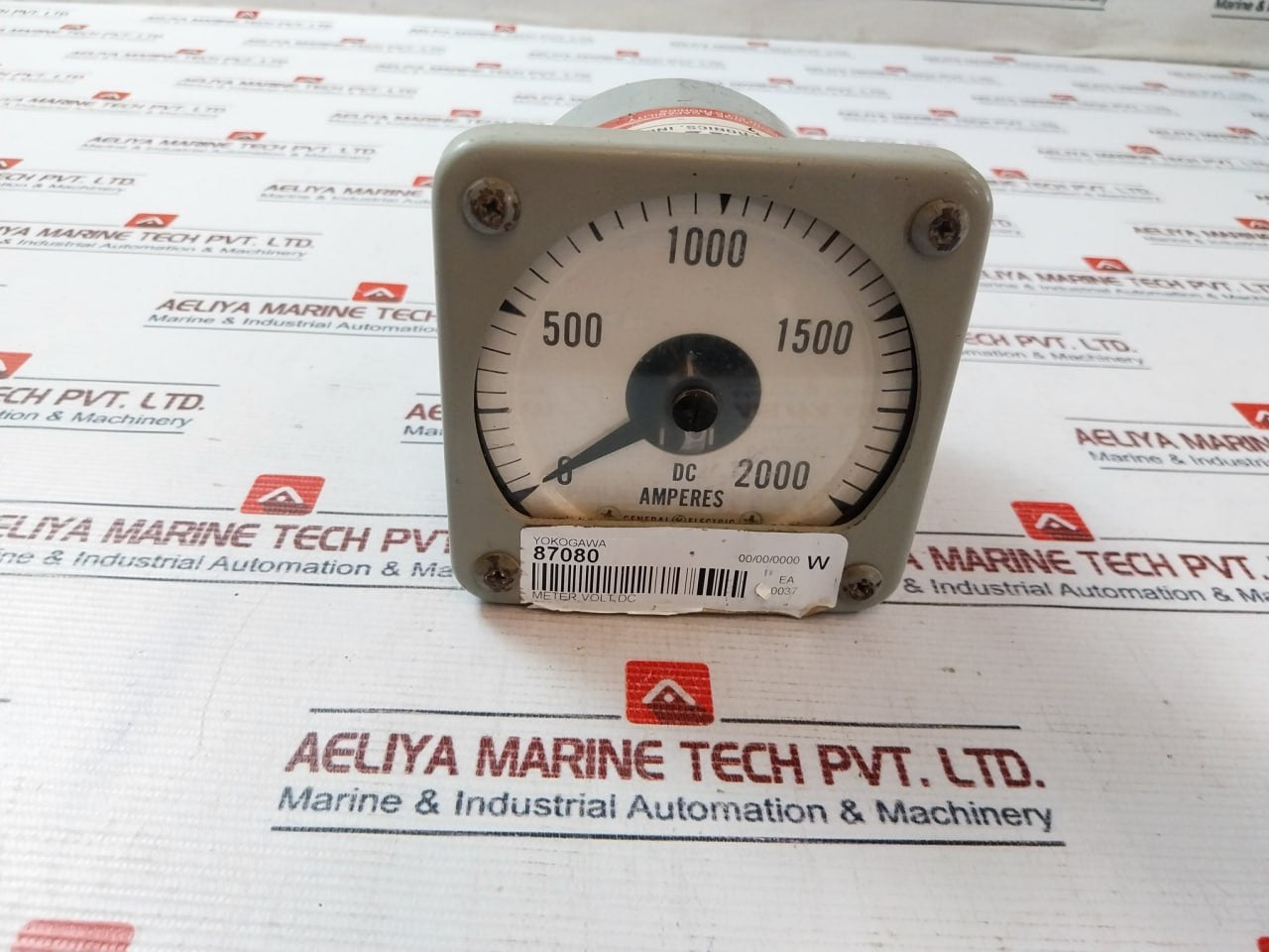 General Electric Db14 Volt Dc Meter 0-2000 Dc Amperes