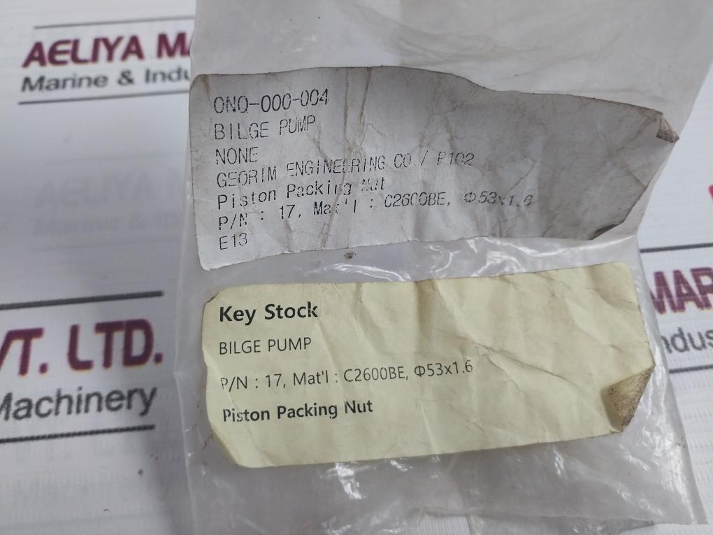 Georim 17 Piston Packing Nut For Bilge Pump