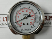 Grainger Kl.1.6 Pressure Gauge -76-11 Bar/Psi L/F