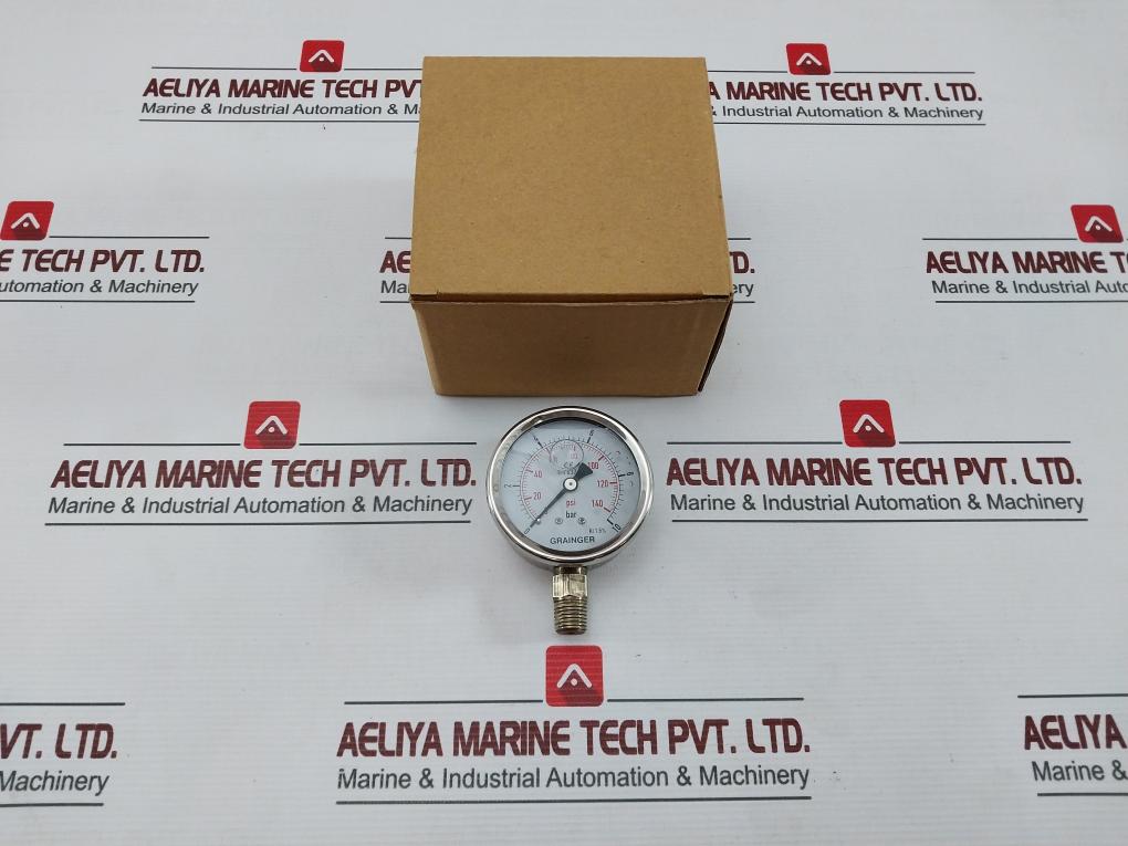Grainger En 837-1 Pressure Gauge 0-10 Bar / 0-140 Psi