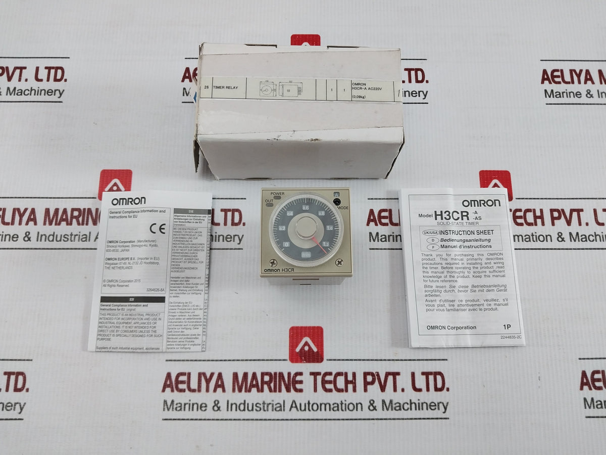 H3cr-A8e-Solid-State-Analog-Timer-Relay-100-240-Vac-50-60hz-0-1-2-Min-Omron-1