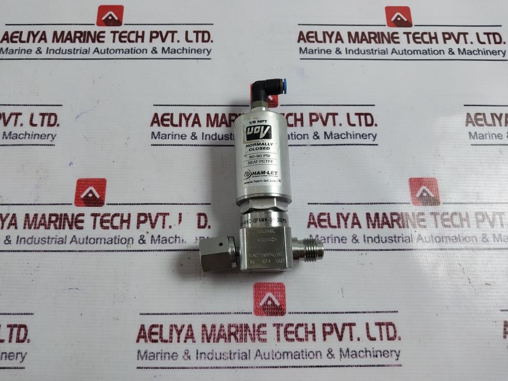 Ham-let Hm20-4Vkc-gf4M4-sp-300Psi Pneumatic Diaphragm Valve Ss316L 60-90 Psi aa