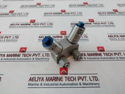 Ham-let Hmb21-4Lklclc-gf4 Dual Head Valve 90Psi Used