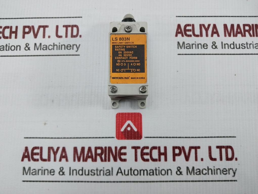 Ls 803n Micro Plunger Limit Switch 6a 250vac Hanyoung Nux