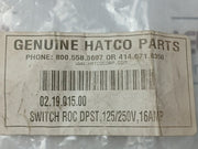 Hatco 02.19.015.00 Switch Roc Dpst, 125/250V, 16Amp