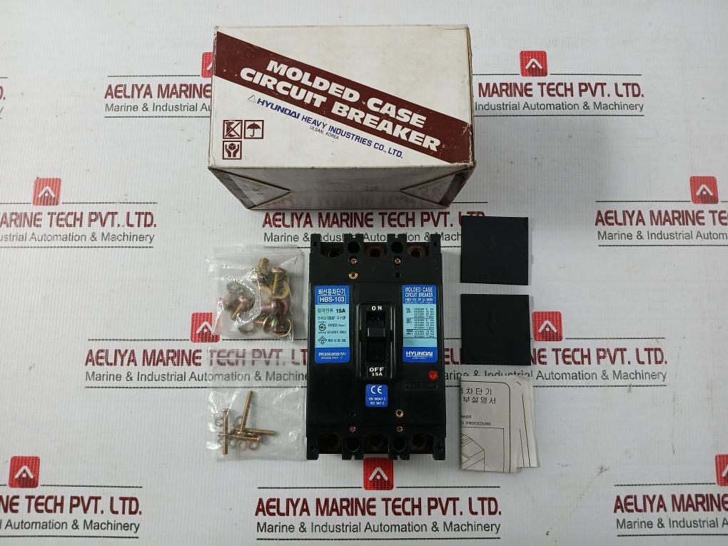 Hbs-103 Molded Case Circuit Breaker 15a By Hyundai
