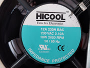 Hicool 12A 230H Bac Compact Axial Fan 0.10A 230Vac 18W 50/60Hz