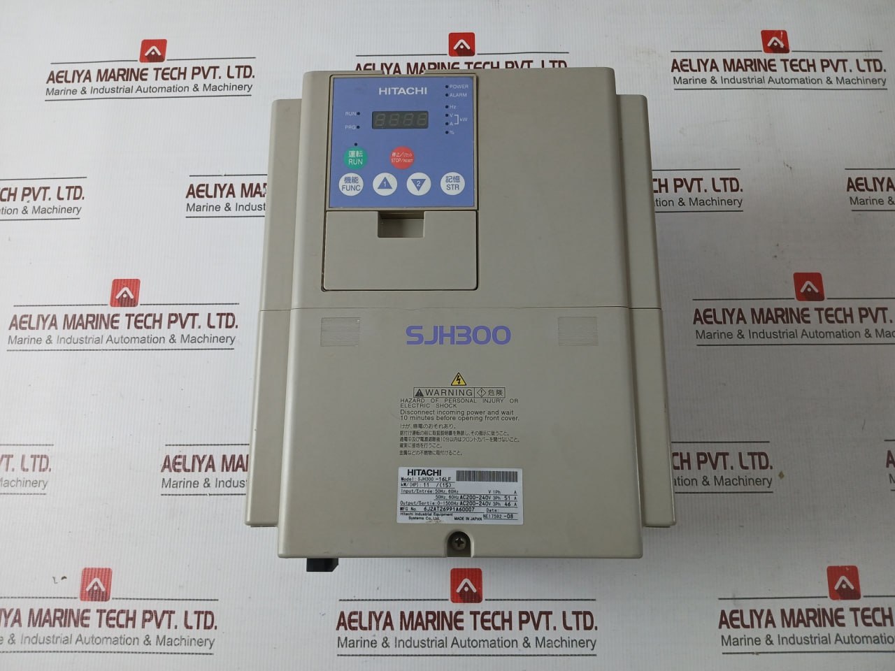 Hitachi Sjh300-16Lf Inverter Drive Sjh300 6J2At26991A60007 Ac 200–240V 3Ph 46A