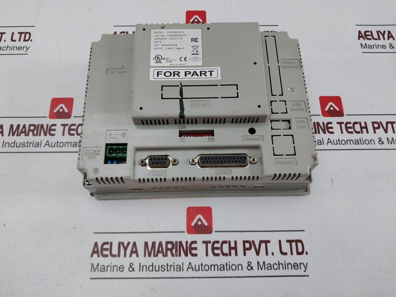 Hitech Pws6600S-s Hmi Touch Screen Panel 24Vdc 0.84A 20W (Not Working)