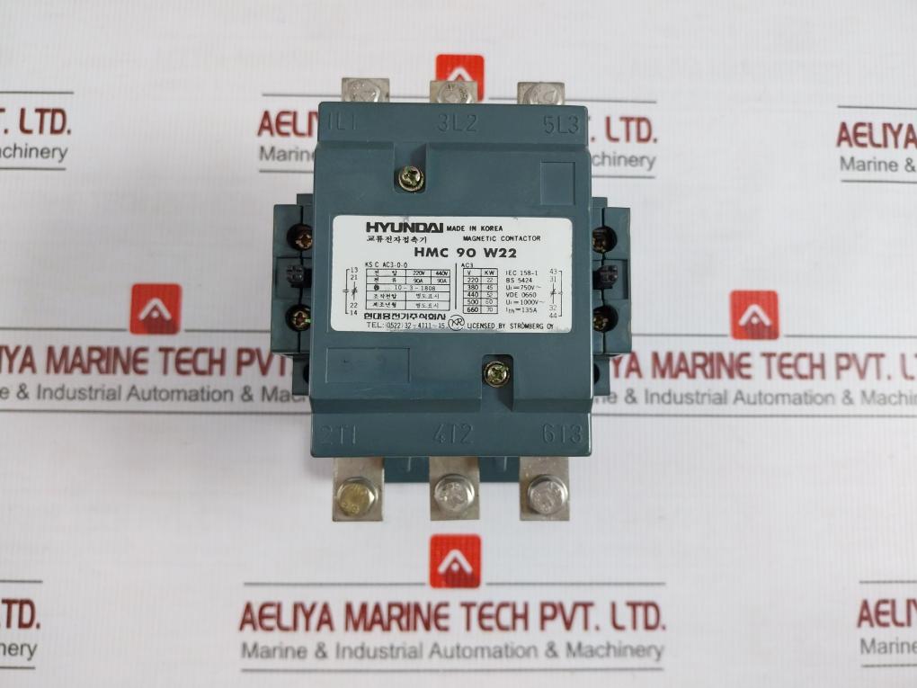 Hmc 90 W22 Magnetic Contactor 220v 50/60hz Brand Hyundai
