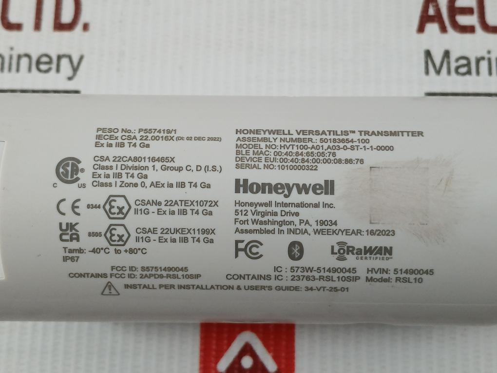 Honeywell Hvt100-A01,A03-0-St-1-1-0000 (Only Body)