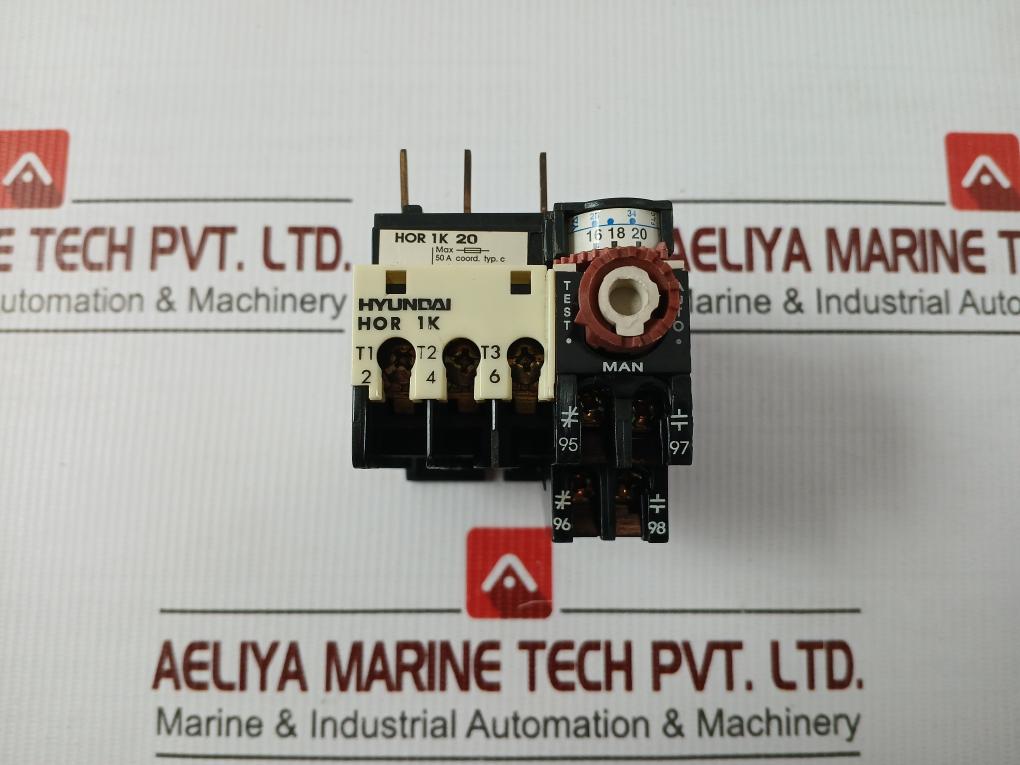 Hor 1k 20 Thermal Overload Relay 600 Vac 0.5a By Hyundai