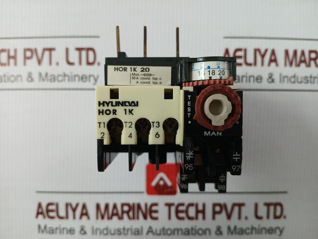 Hor 1k 20 Thermal Overload Relay 600 Vac 0.5a By Hyundai