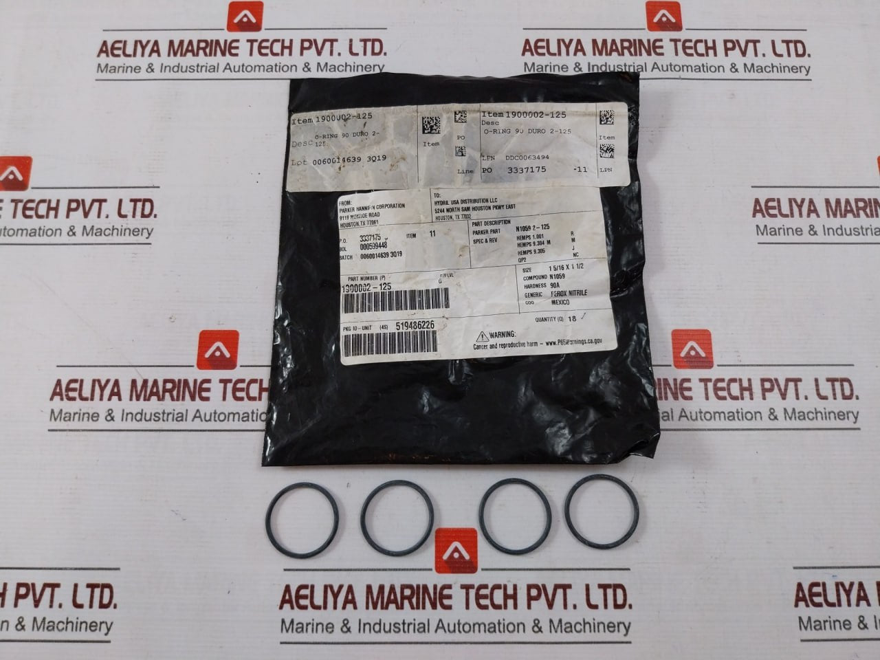Hydril 1900002-125 O-ring 90 Duro 2-125 N1059 2-125 Ss006F
