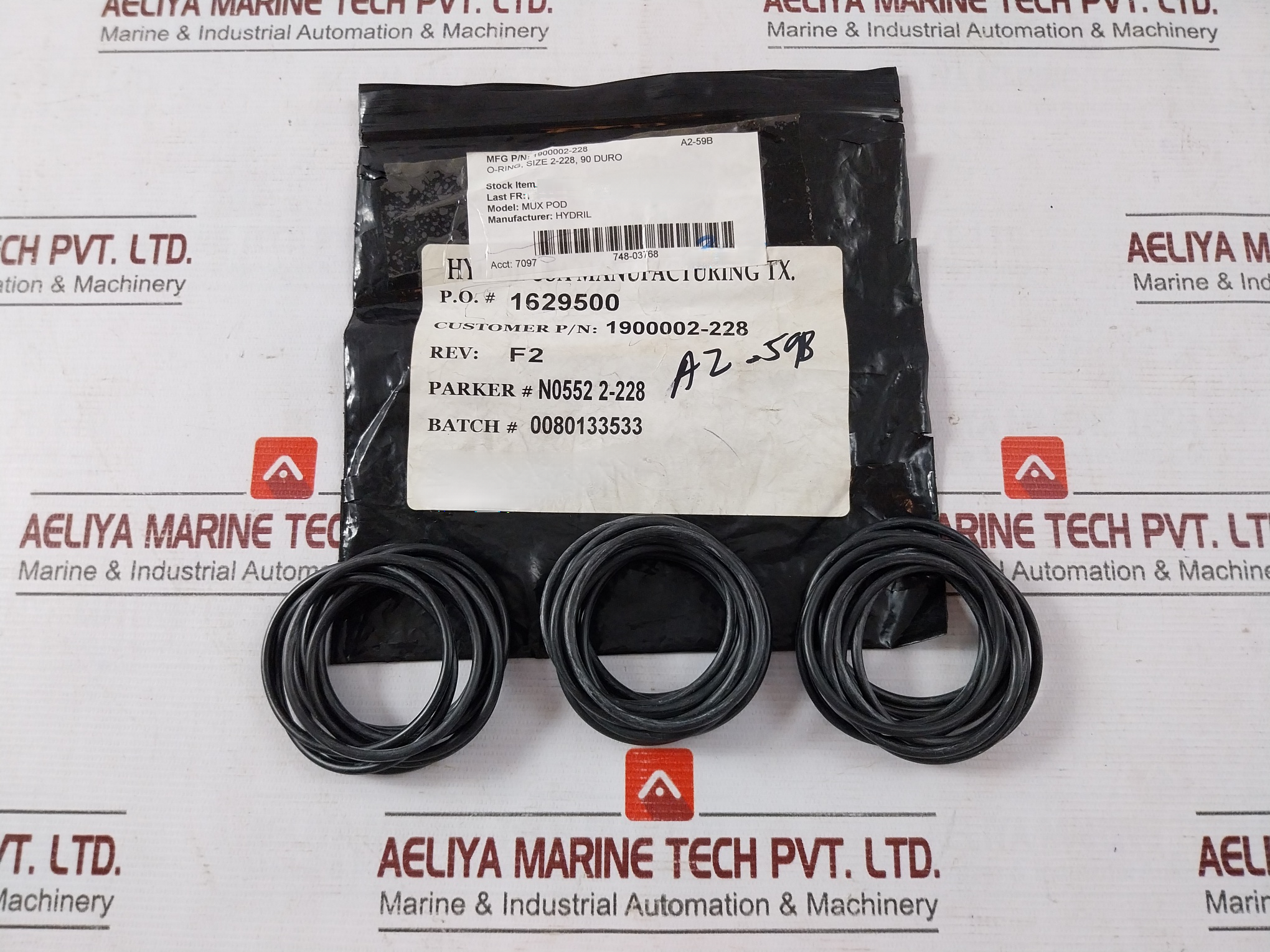 Hydril 1900002-228 O-ring Size 2-228 90 Duro