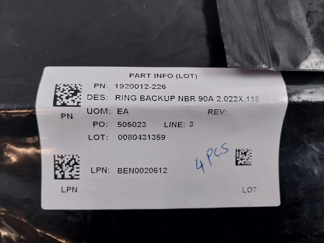 Hydril 1920012-226 Backup Ring Nbr 90A 2.022 Id