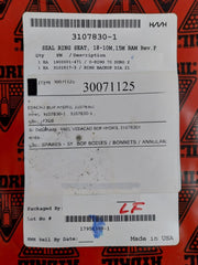 Hydril 3107830-1 Seal Ring Seat Kit O-ring 70 Duro 2 18-10M 15M Ram Rev.F