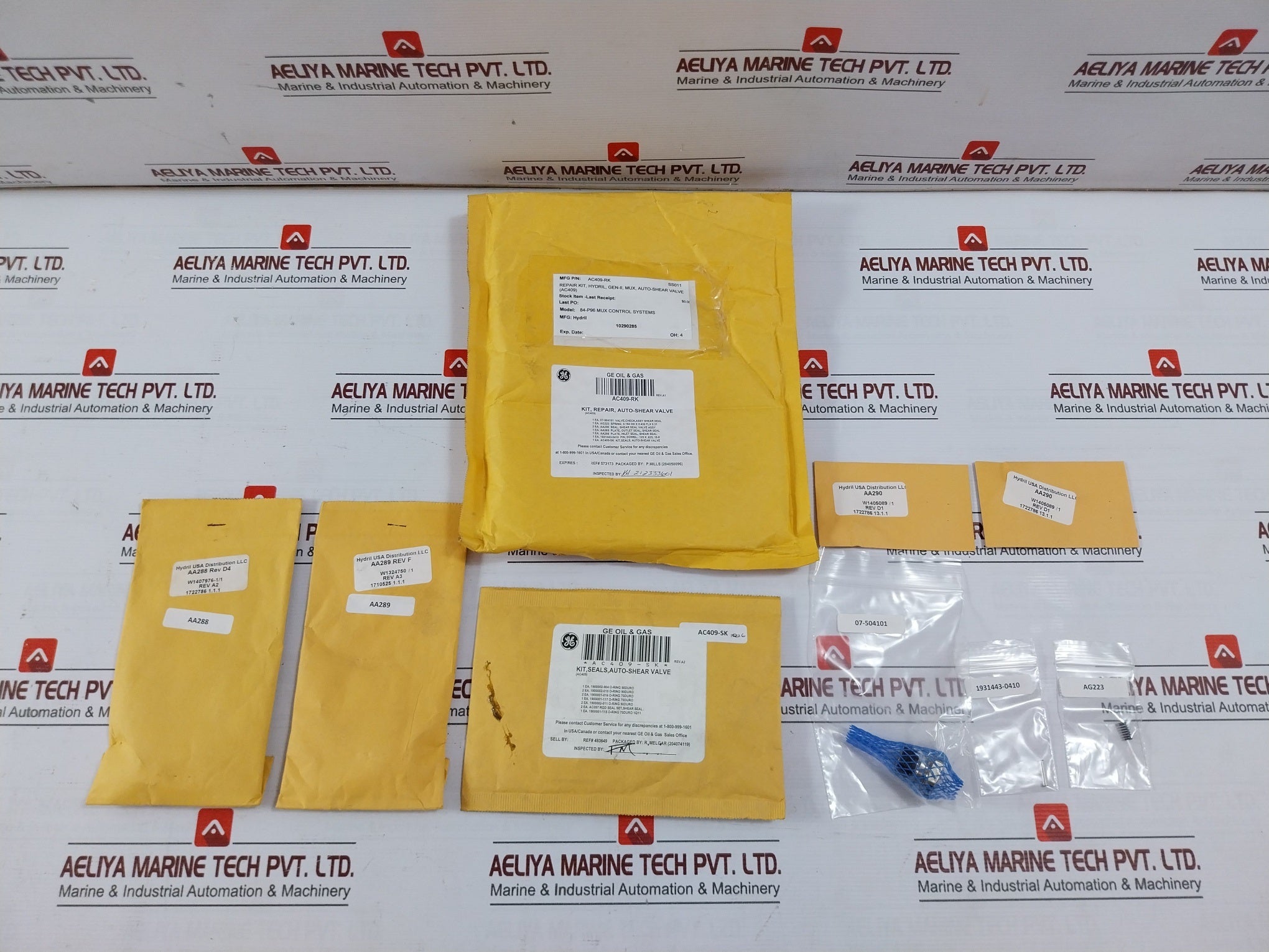 Hydril Ac409-rk Repair Kit For Gen-ii Mux Auto-shear Valve Rev A2