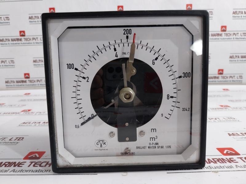 Hypteck As 11-p-inn Ballast Water Sp.Gr. 1.025 Dual Scale Analog Gauge 130953490