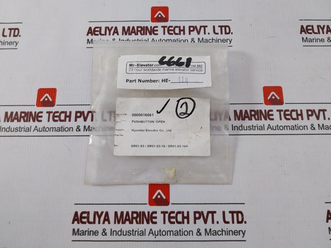 Hyundai Elevator He-114 Pushbutton Open Ss2070