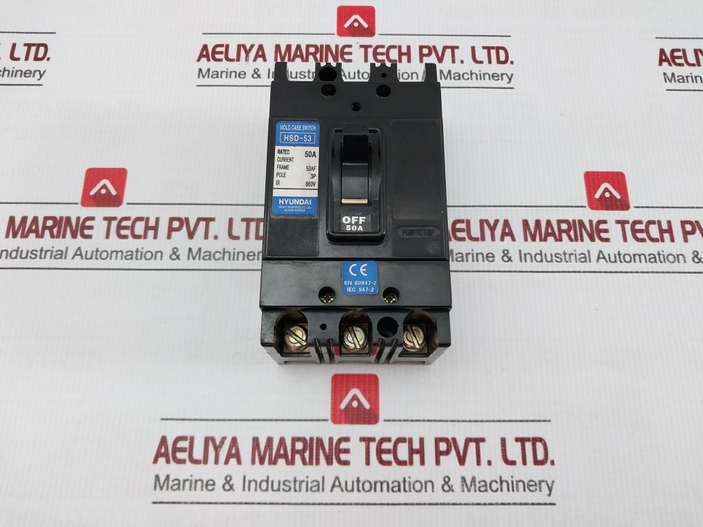 Hsd-53 3p Mold Case Switch 660v 50a Brand Hyundai