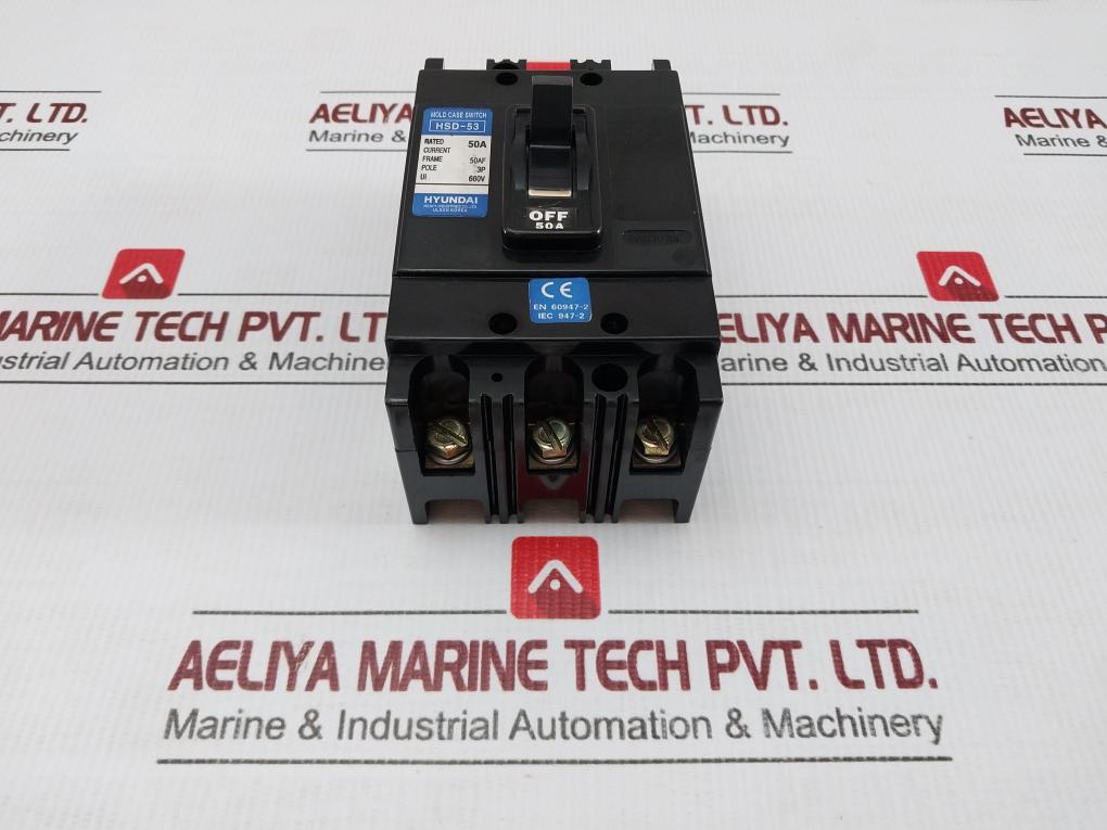 Hsd-53 3p Mold Case Switch 660v 50a Brand Hyundai