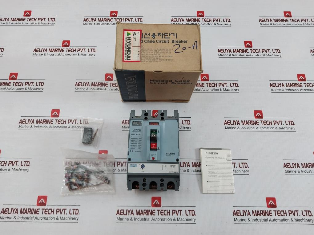 Hyundai Molded Case Circuit Breaker Ac200-230v 50/60hz Hibx 103nt