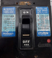 Hyundai Hbs-63c 3 Pole Molded Case Circuit Breaker 660v 40a