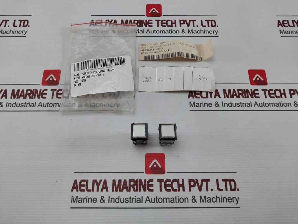 Idec Ma2L-m614W Push Button Switch With Indicator Lamp New