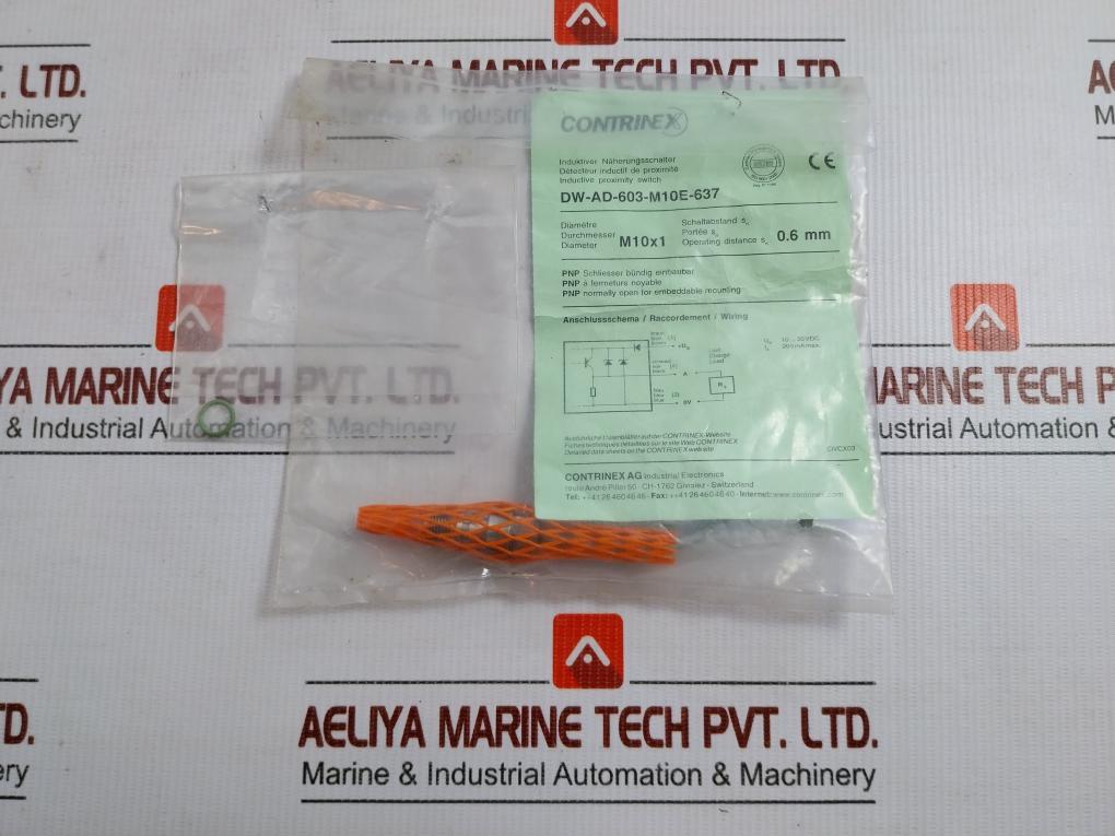 Inductive Proximity Sensor 10-30 Vdc By Contrinex Dw-Ad-603-M10e-637