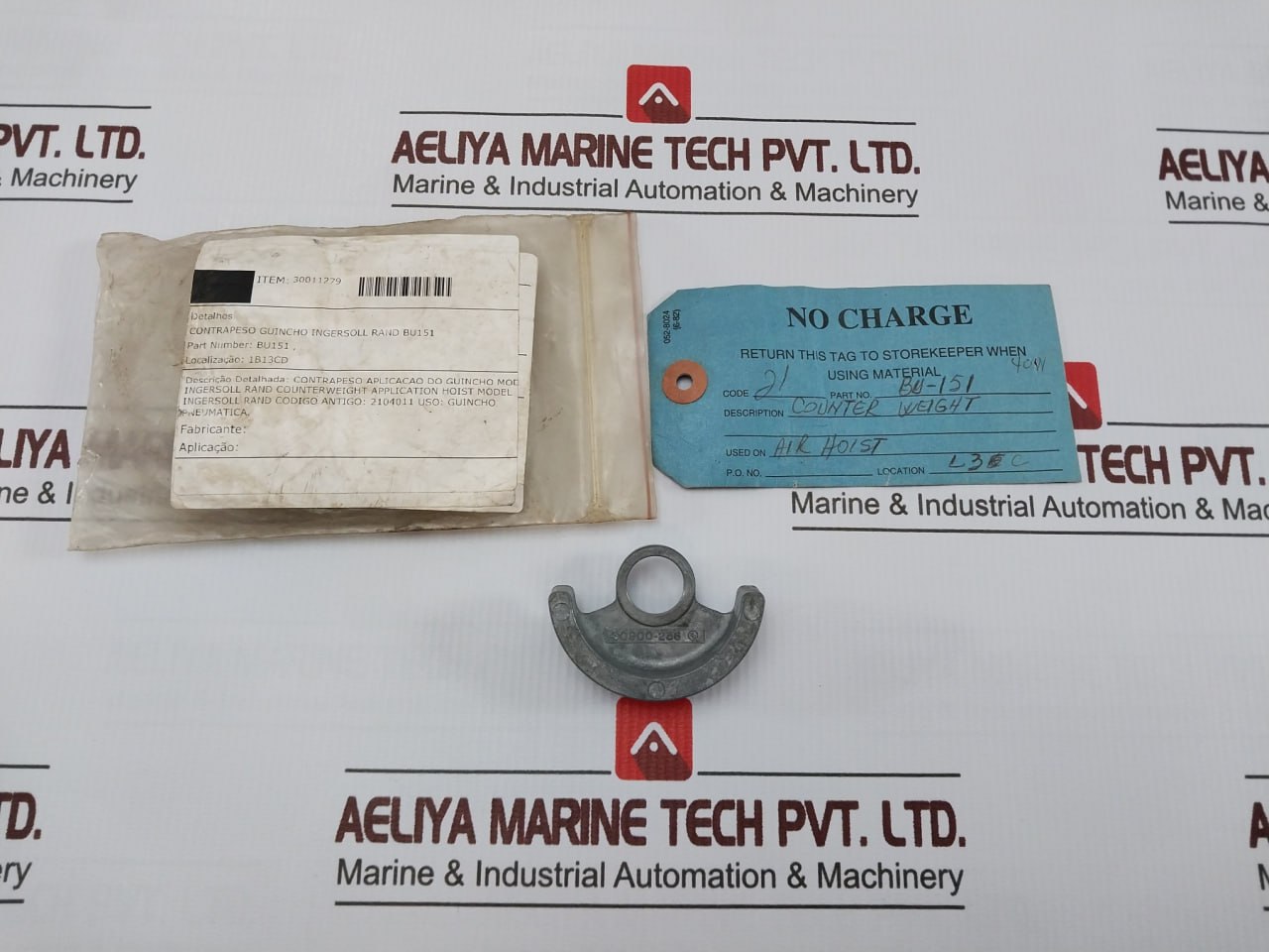 Ingersoll Rand Bu151 Counterweight For Pneumatic Air Hoist Winch