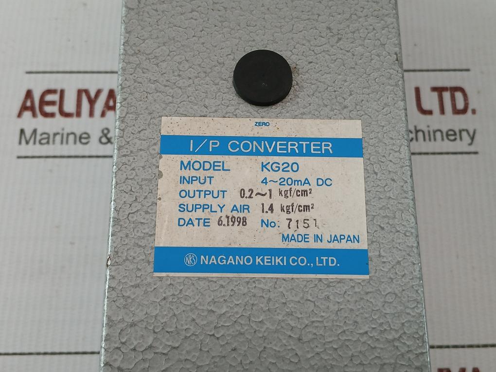 Input 4-20madc Electro Pneumatic I/P Converter Kg20 By Nagano Keiki