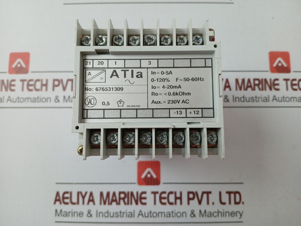 Input = 0-5a 230v Ac Atia Measuring Transducer Brand By Saci