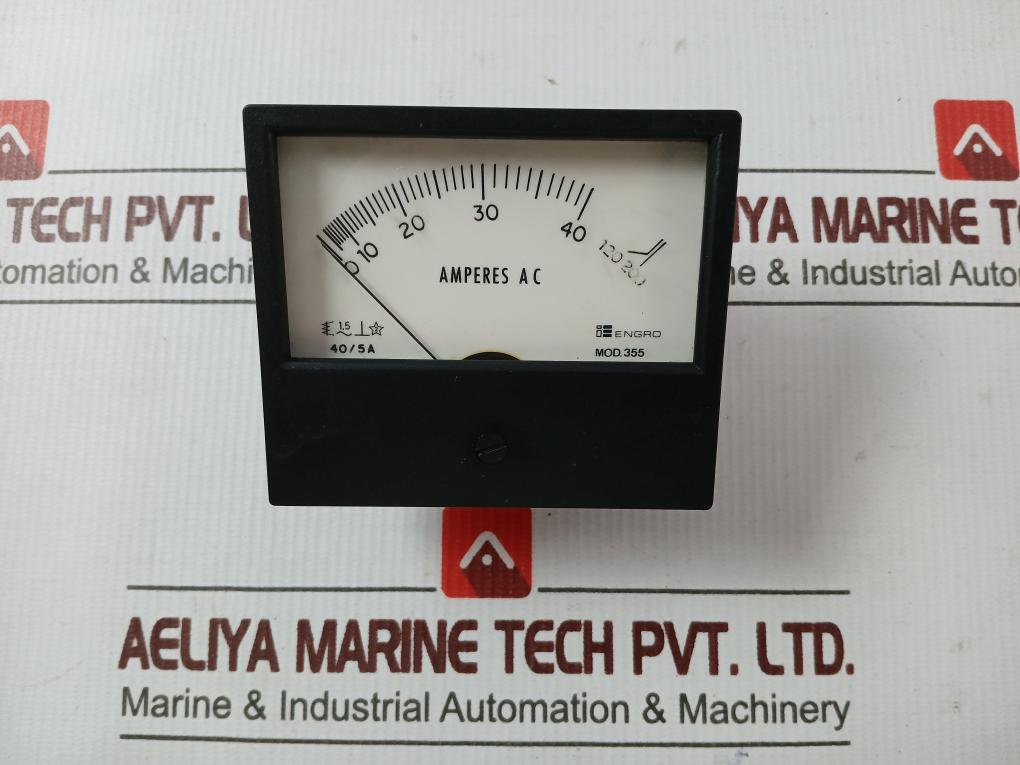 Instrumentos Eletricos Engro 355 Analog Ac Ampere Panel Meter 0–40/200Amp