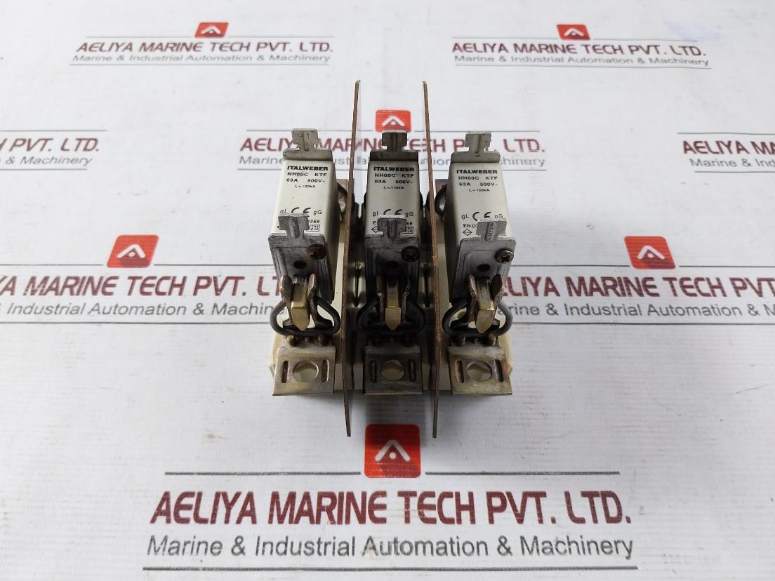 Italweber Nh00C Ktf Fuse With Base Block 63A 500V Gr00 00/3Na