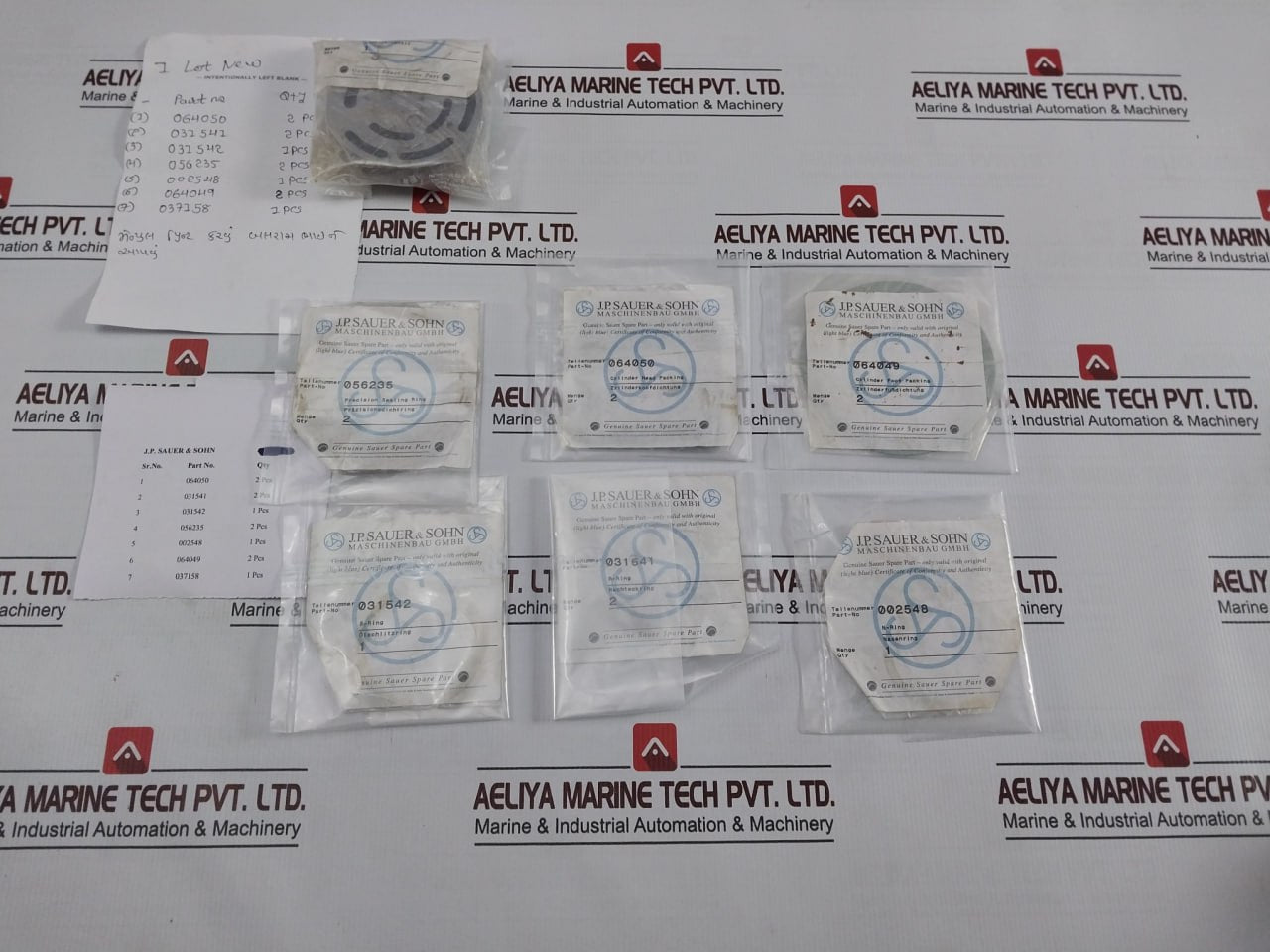 J.P. Sauer & Sohn 056235 Precision Sealing Ring Kit 031542