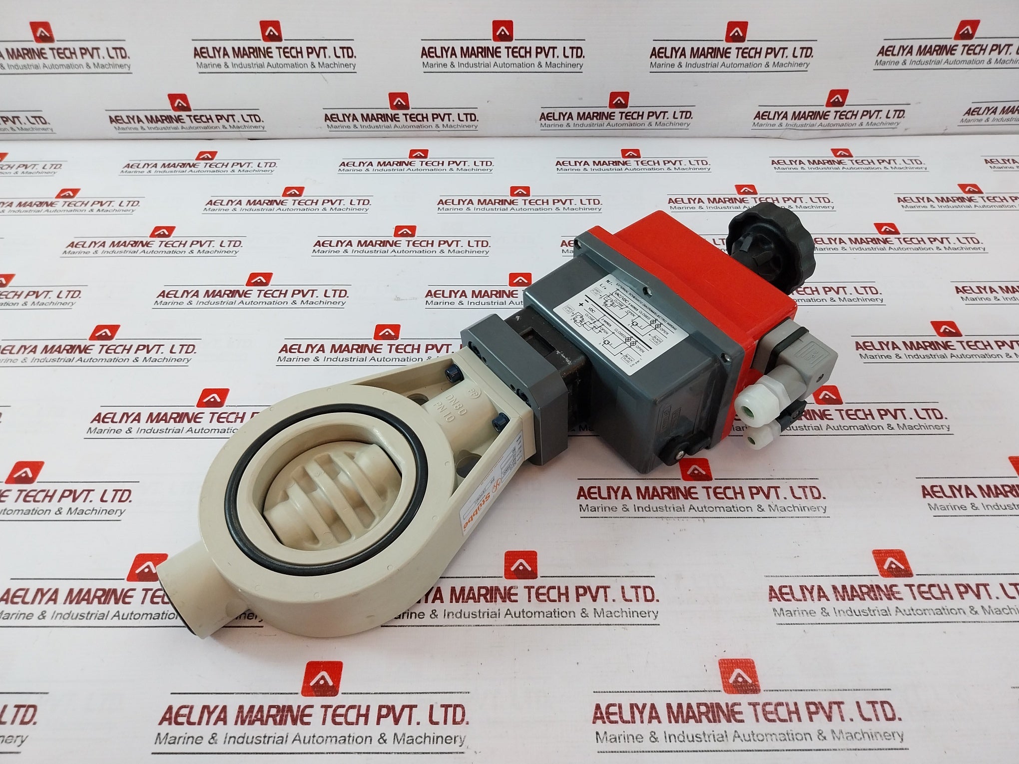 J+J L55 Z V1 Butterfly Valve W/ Electrical Valve Actuator 12-48 Dc K210