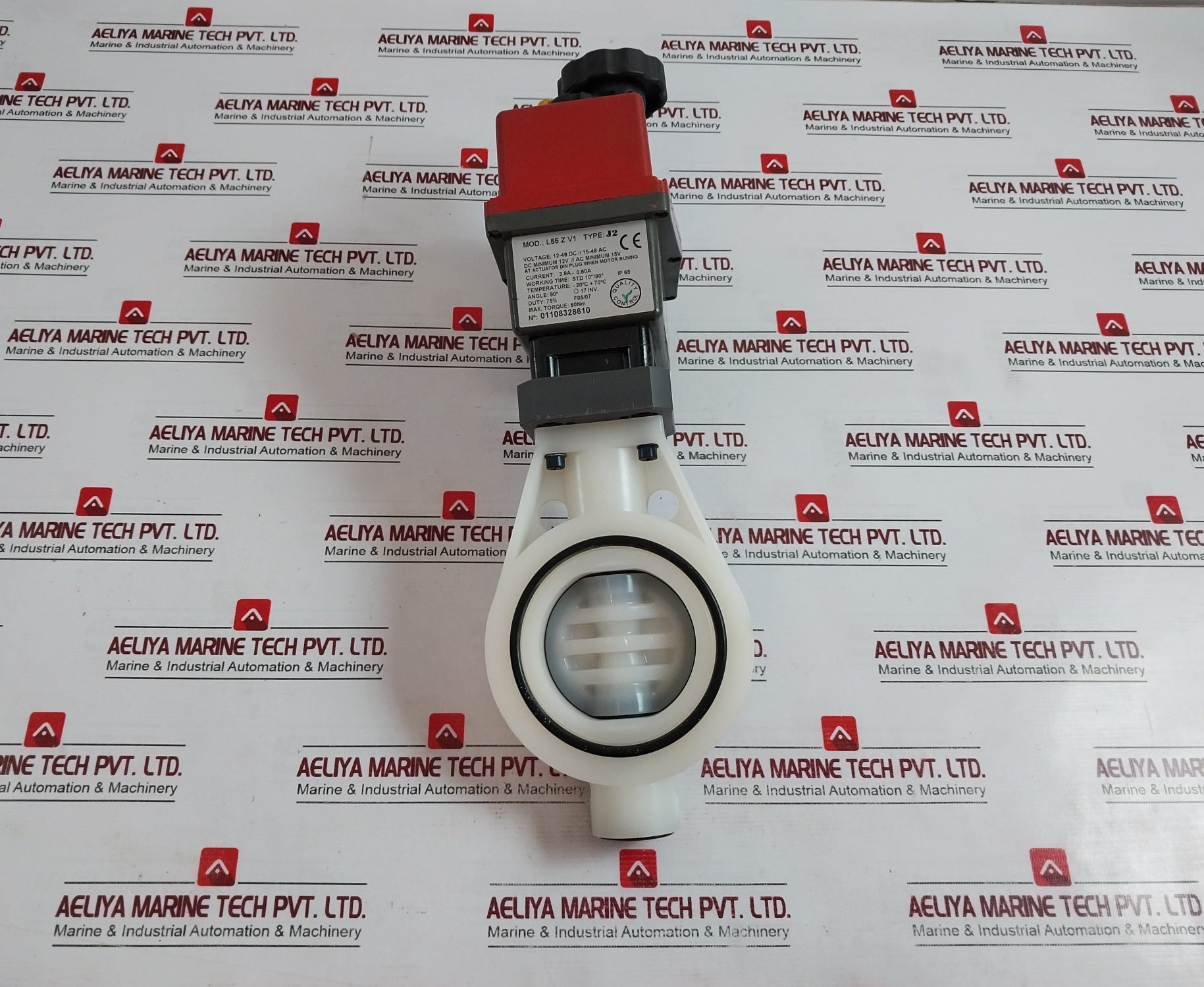 J+J L55 Z V1 Butterfly W/ Electrical Valve Actuator 3.9A-0.60A 60Nm Ip65