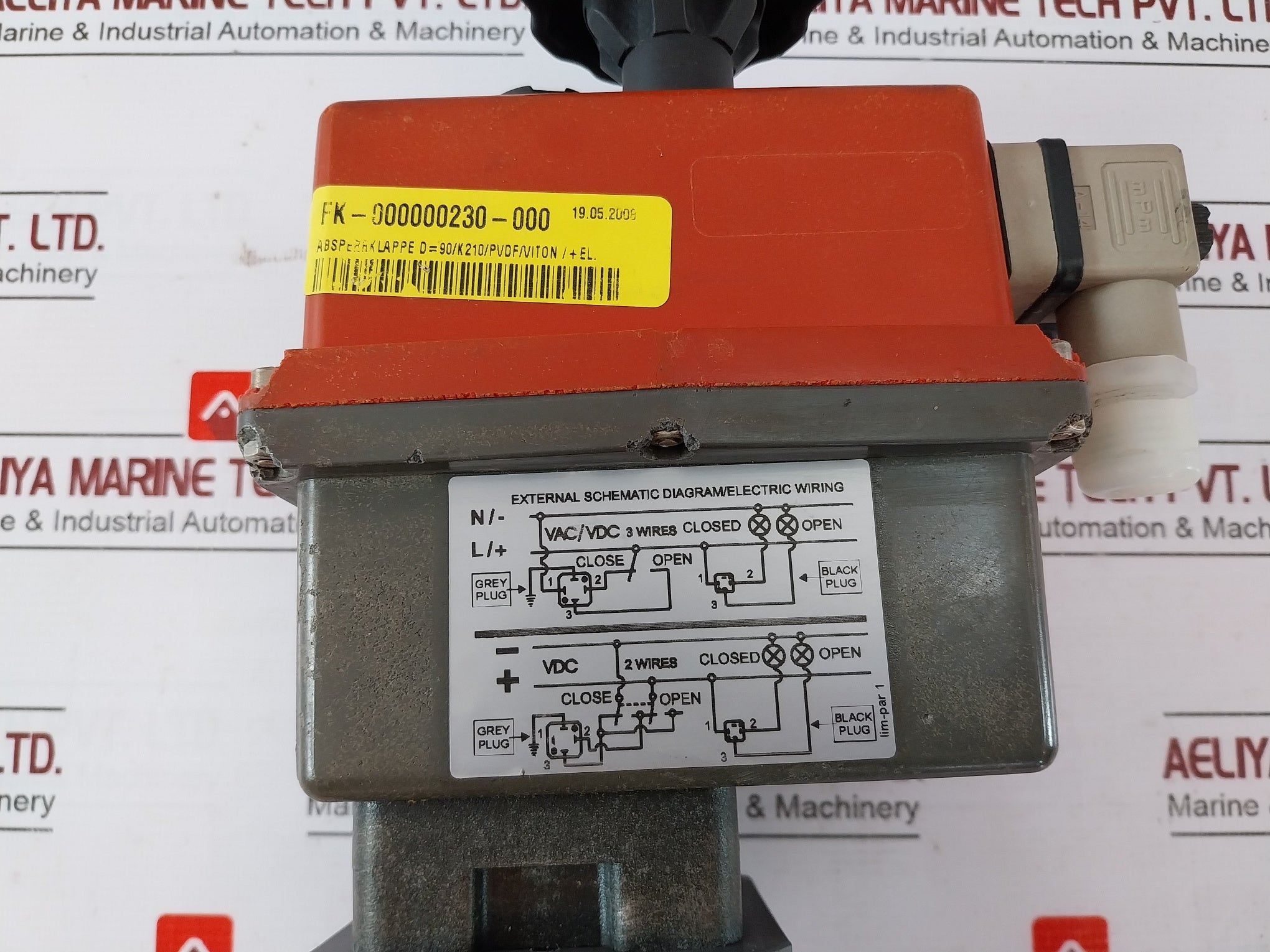 J+J L55 Z V1 Butterfly W/ Electrical Valve Actuator 3.9A – 0.60A