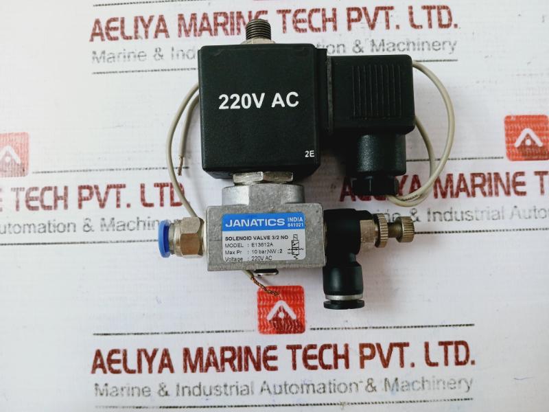 Janatics Ac11A Solenoid Valve 3/2 No 220V Ac 50Hz 6W Max Pr 10Bar
