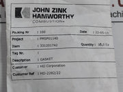 John Zink Hamworthy 331201742 Gasket (1Pack = 10Pcs)