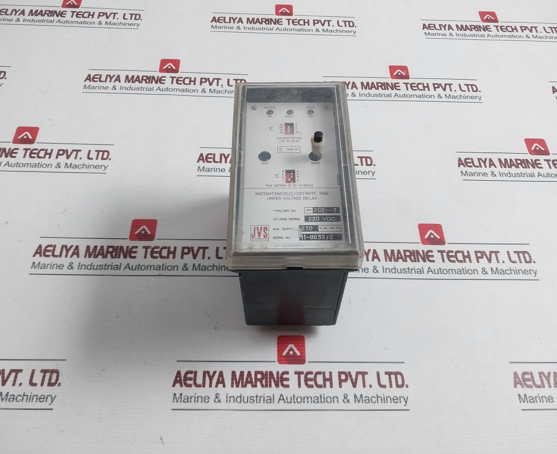 Jvs Jrv 202--3 Under Voltage Relay 220Vdc 0-15 Secs