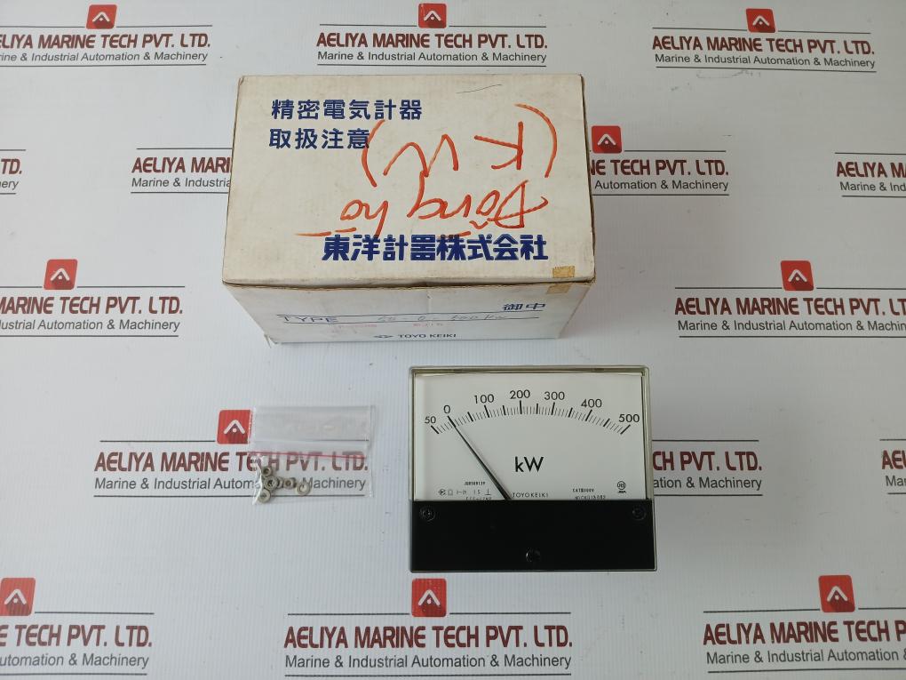 Kilowatt Meter 50-0-500 Kw Part Number Ecf-12nb By Toyo Keiki