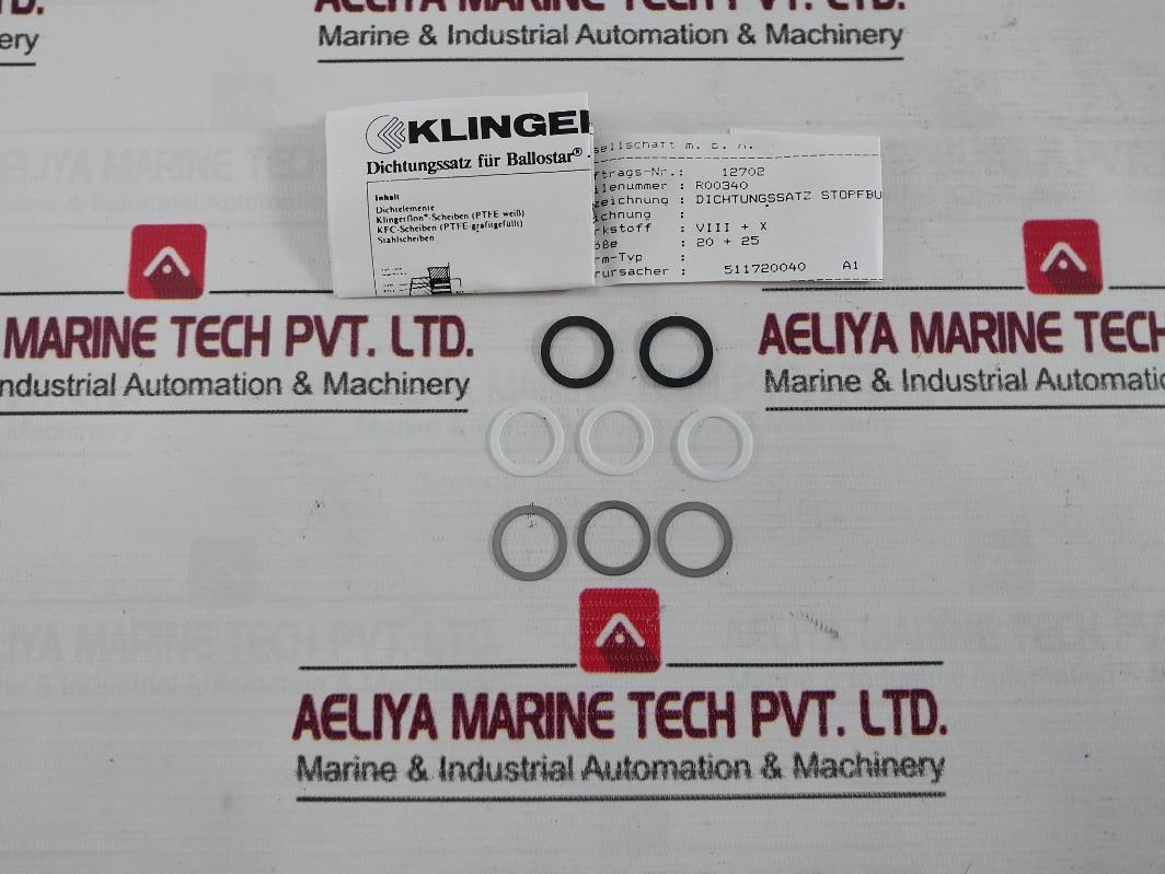Klinger Pn 63 Sealing Kit For Ball Valve R00340 Dn 32/35