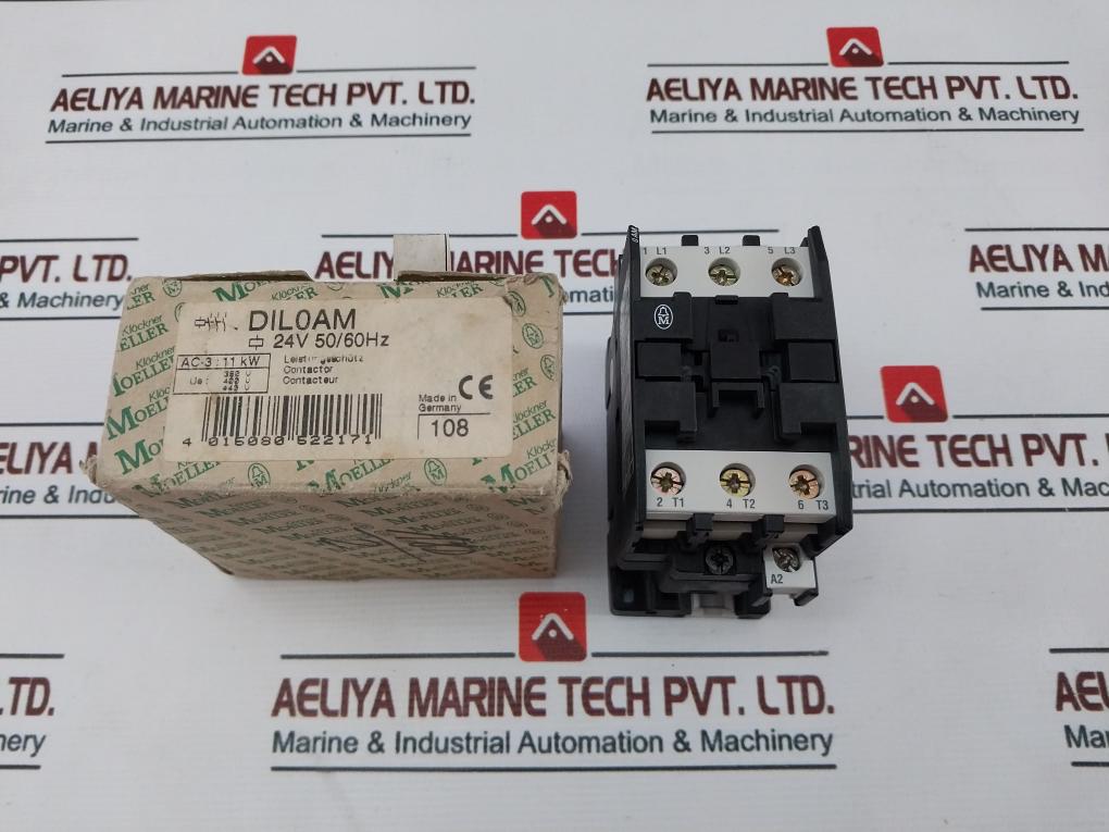 Klockner Moeller Dil0Am Contactor 35A 600V 50/60Hz