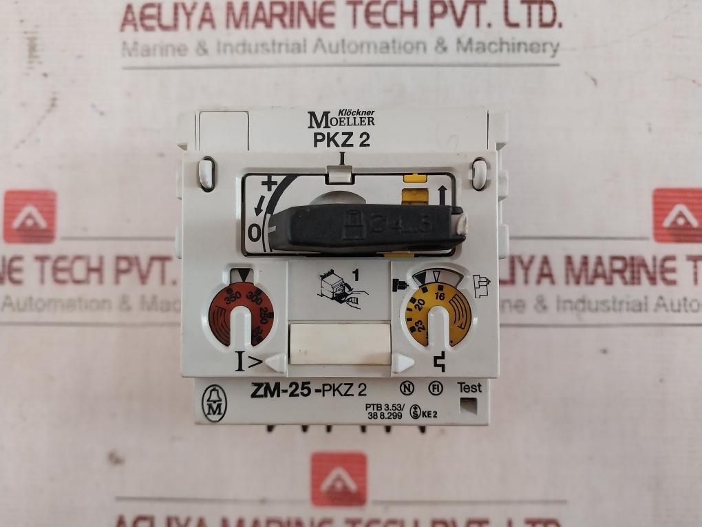Klockner Moeller Pkz 2 Manual Motor Protector With Base 65Ka-480V Ac 50/60Hz